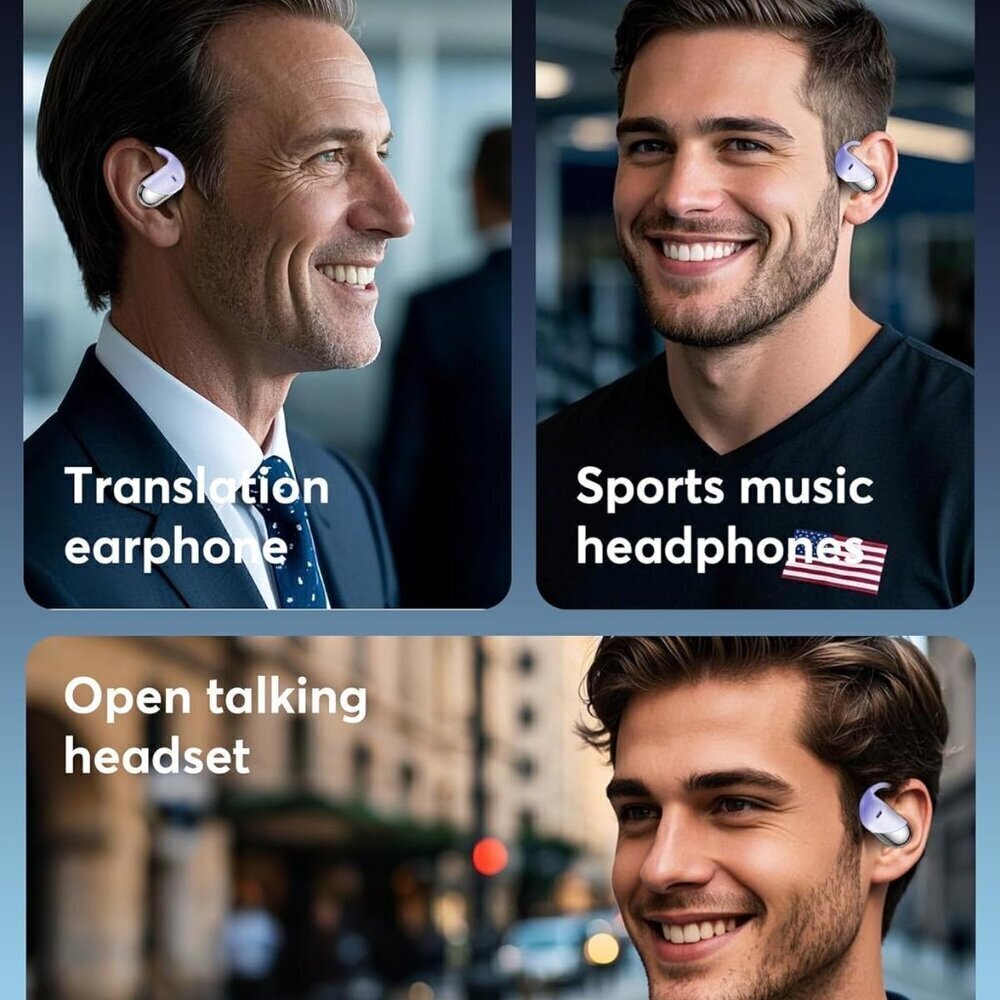 AI Translation Earbuds Real Time, 3-in-1 Translator Earbuds 144 Languages PURPLE - Picture 5 of 8
